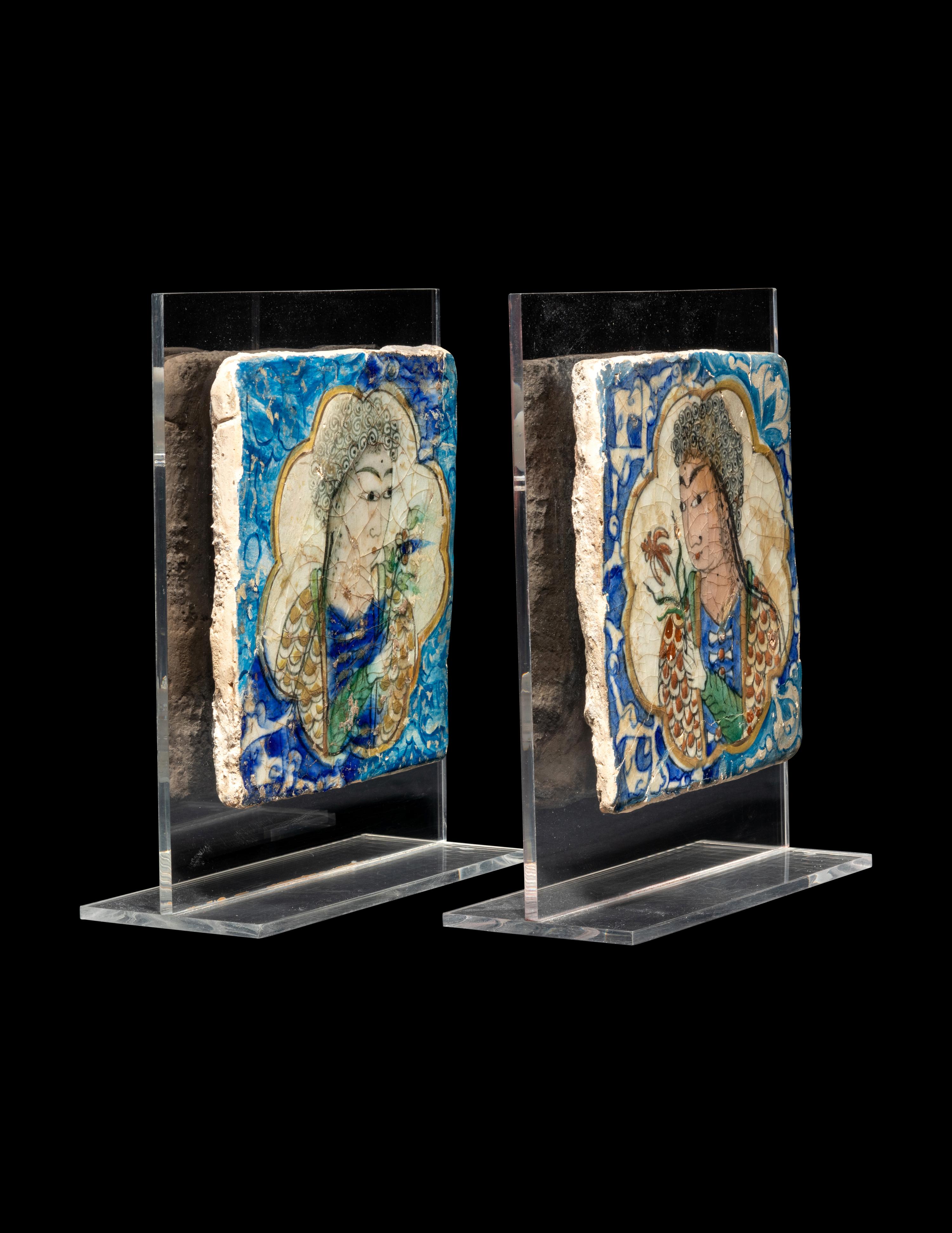 Two Persian Pottery Tiles
