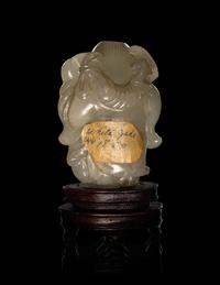 Three Chinese Carved Jade Figures