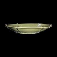 A Chinese Longquan Celadon Glazed Porcelain Charger, Ming Dynasty 明 龍泉窯刻花大盤