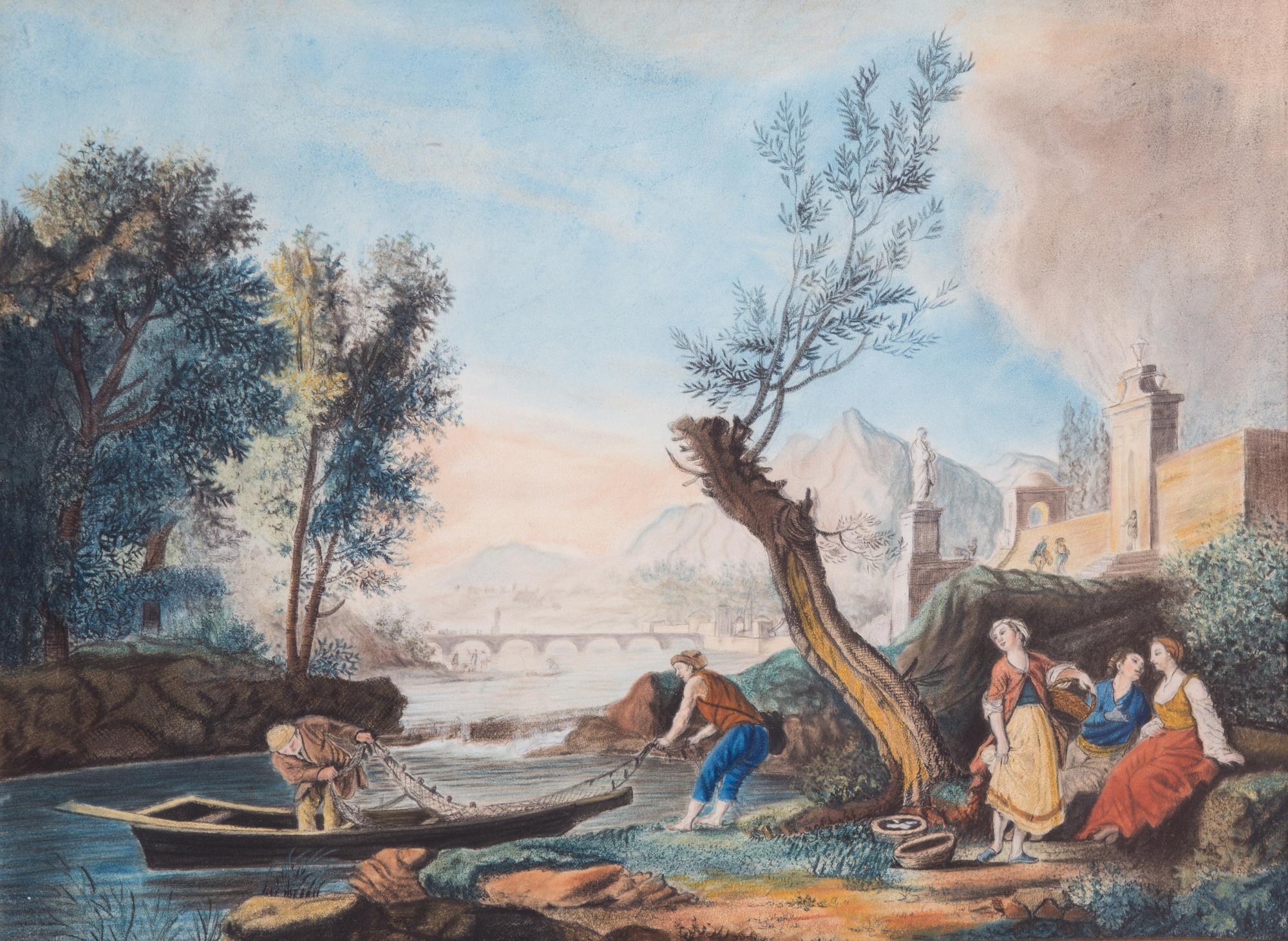 A Color Engraving after Claude Joseph Vernet 13 x 18 inches. — 19TH CENTURY