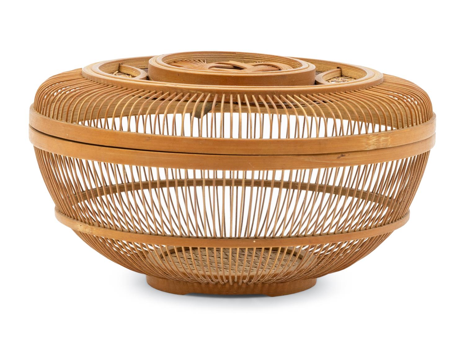 A Woven Basket and Cover