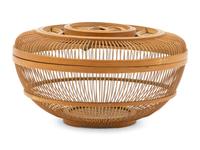 A Woven Basket and Cover