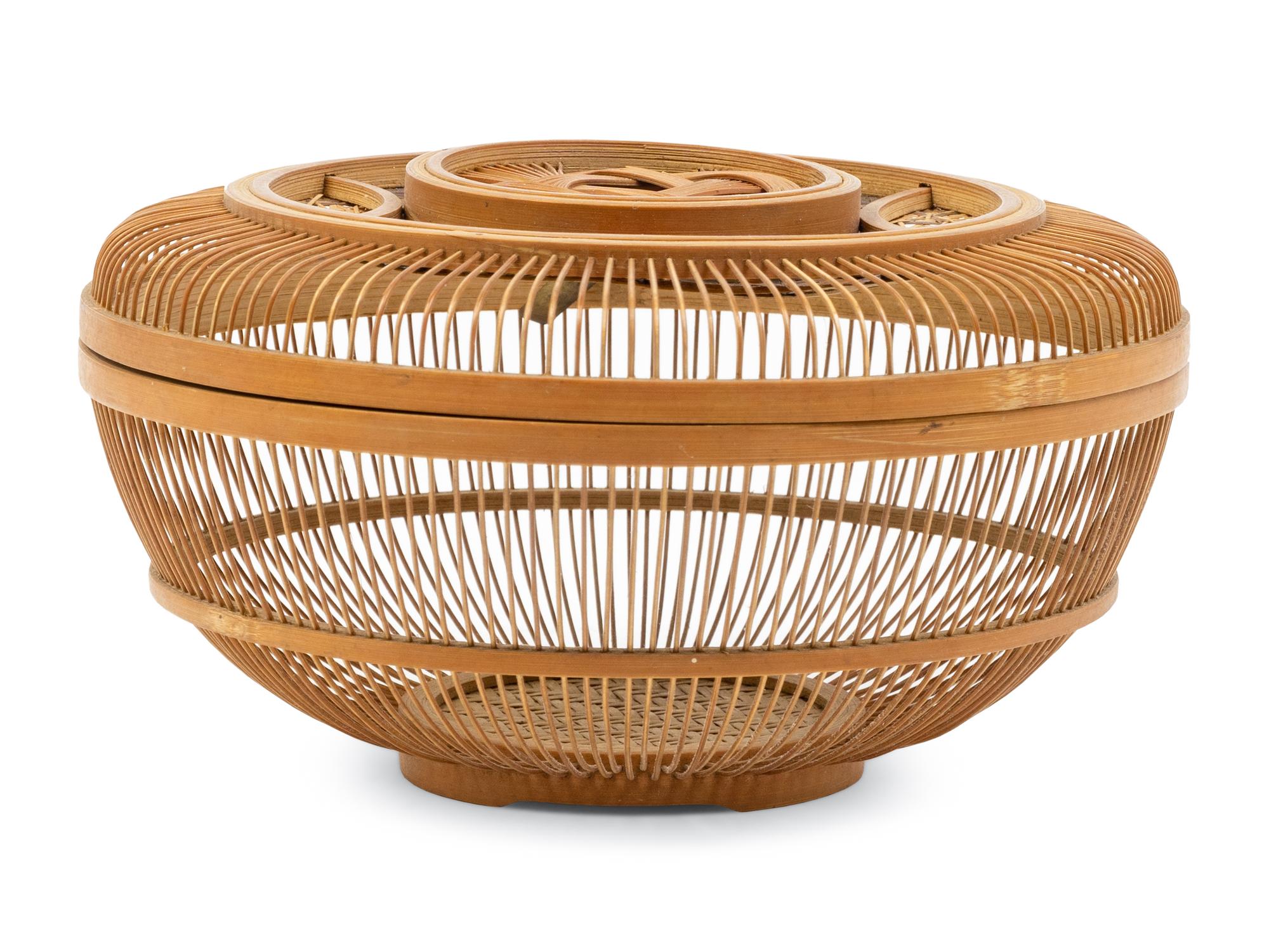 A Woven Basket and Cover