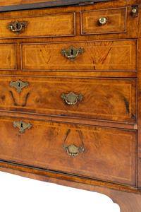 A George II Walnut Slant-Front Bureau