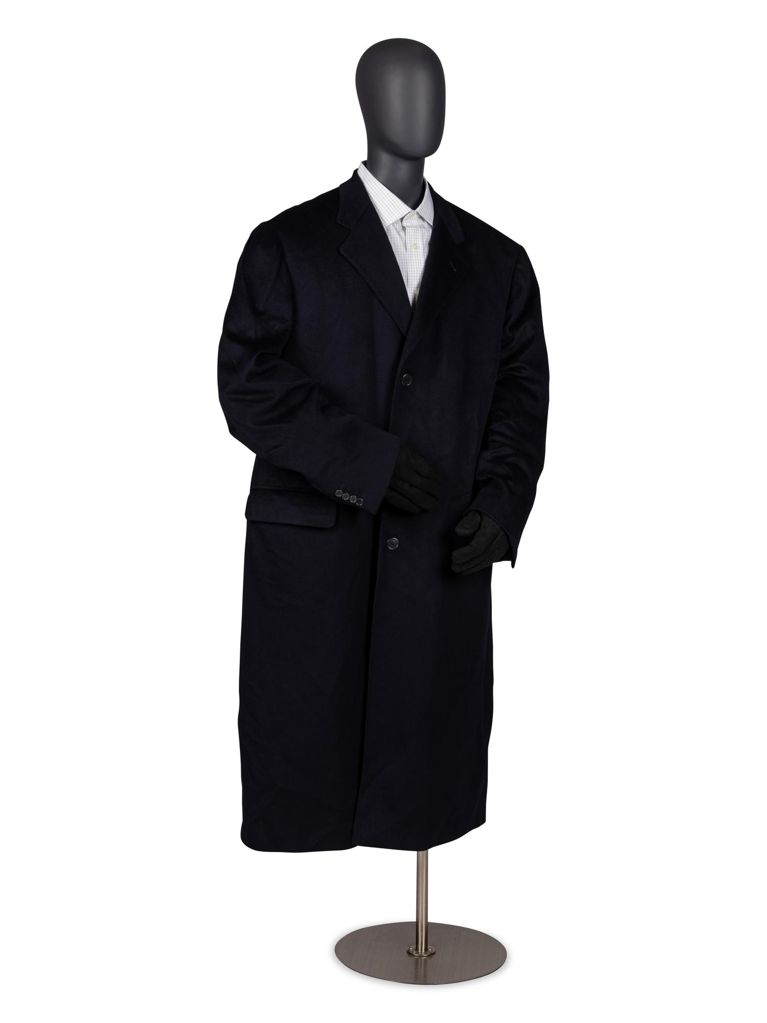 Mike Ditka's Personally Owned Overcoat Worn During 2013 Jersey Number Retirement Ceremony at Soldier Field
