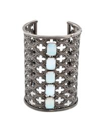 A Jean-Louis Blin Metal Cuff Bracelet, 3.75" x 2.75".