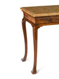 A George II Walnut Marble-Top Side Table