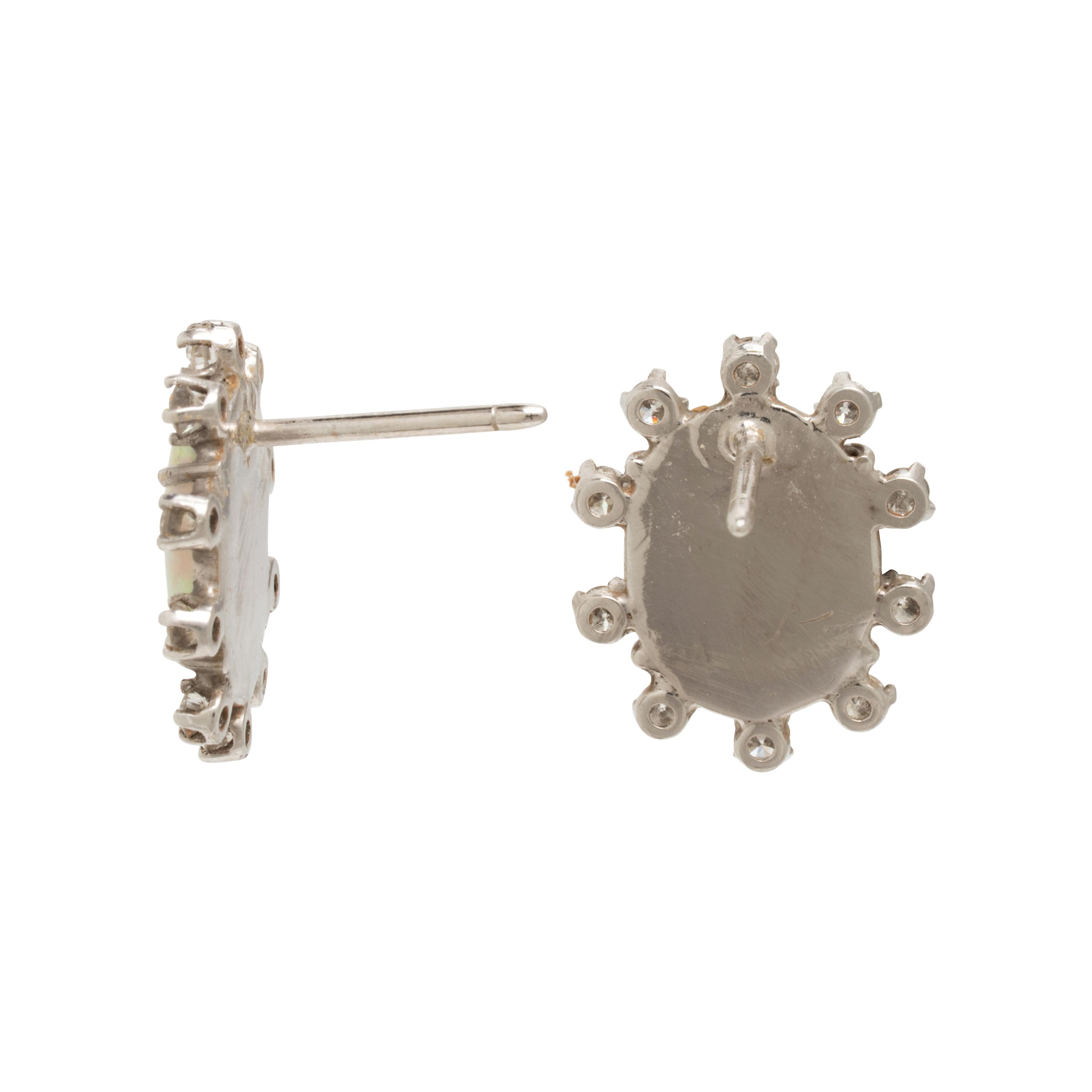 Opal and Diamond Ring and Earrings