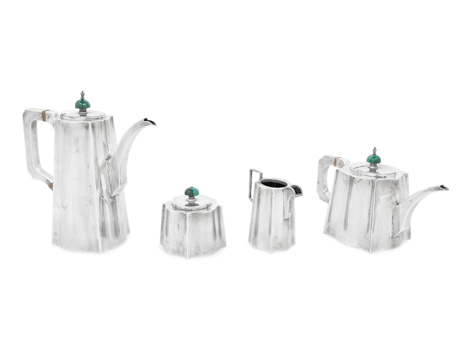 A Cartier Silver Four-Piece Tea and Coffee Service