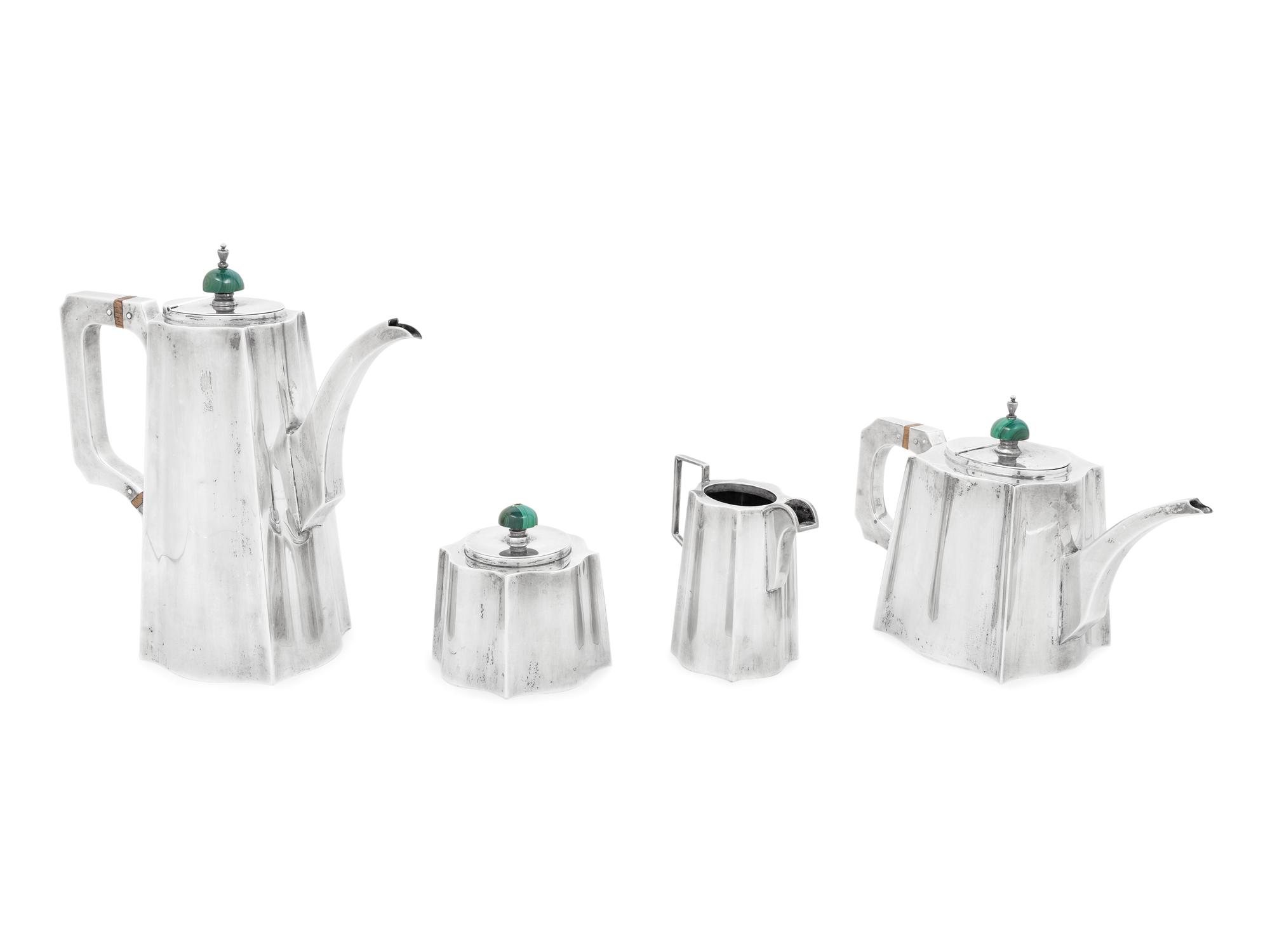 A Cartier Silver Four-Piece Tea and Coffee Service