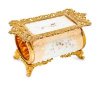 A Wavecrest Glass Trinket, Comb & Brush Holder