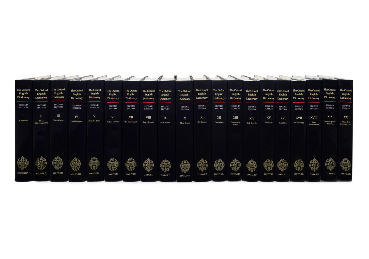 OXFORD ENGLISH DICTIONARY. Second Edition. Prepared by J. A. Simpson and E. S. C. Weiner. Oxford: Clarendon Press, 2001.