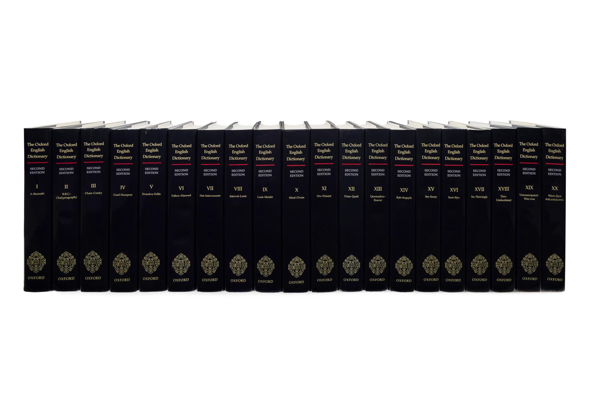 OXFORD ENGLISH DICTIONARY. Second Edition. Prepared by J. A. Simpson and E. S. C. Weiner. Oxford: Clarendon Press, 2001.
