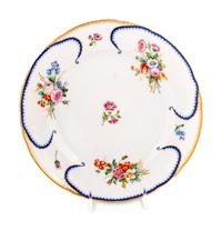 An Alexander III Imperial Porcelain Factory Dinner Plate from the Banquet Service of the Grand Peterhof Palace