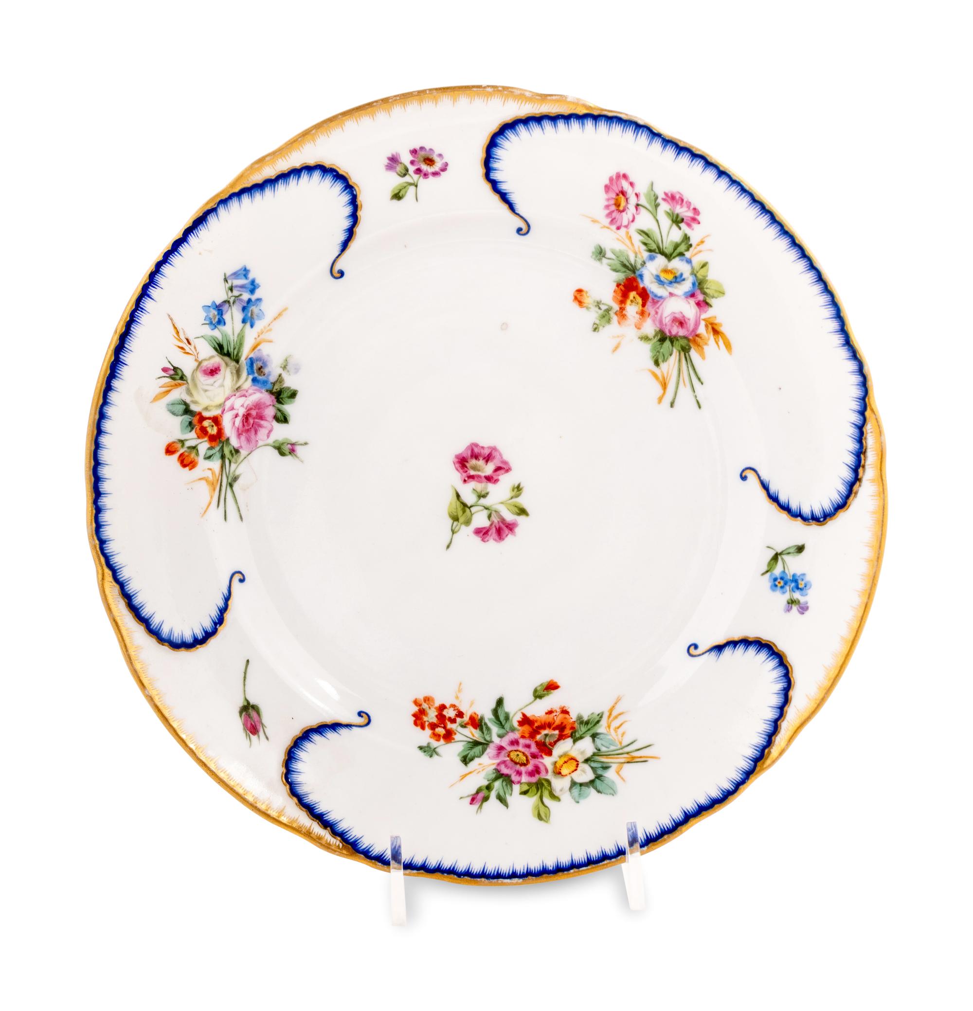 An Alexander III Imperial Porcelain Factory Dinner Plate from the Banquet Service of the Grand Peterhof Palace