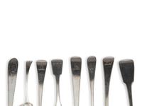 A Collection of Irish and English Silver Flatware Articles