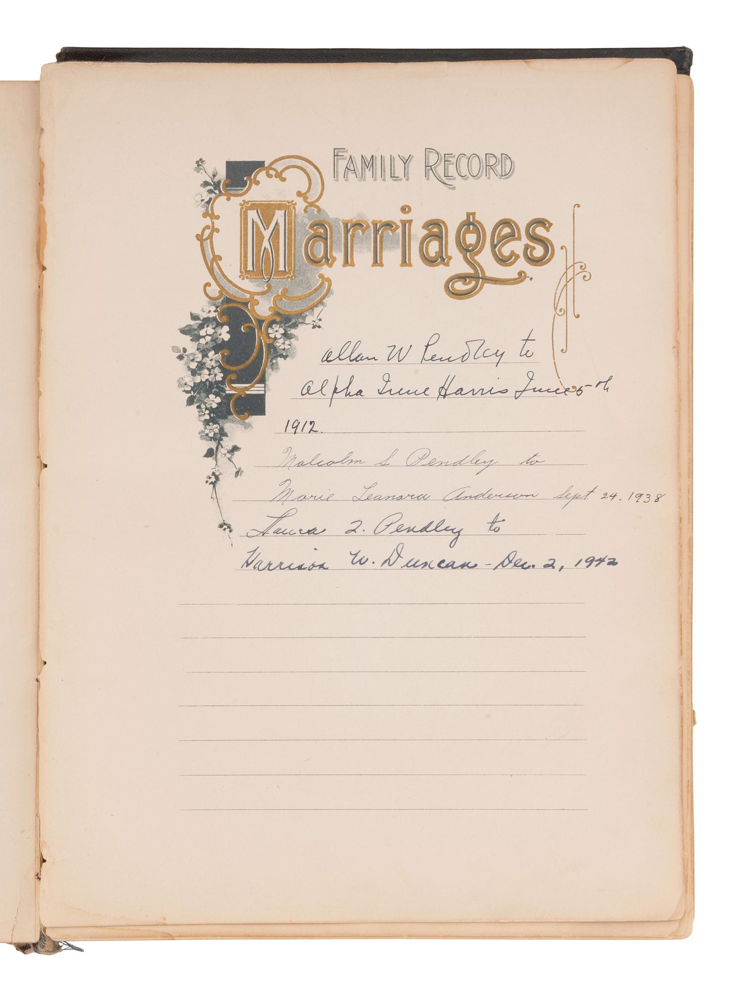 [NATIVE AMERICAN] -- [AFRICAN AMERICANA]. Documents sent to Mary Harris from the Commission of the Five Civilized Tribes regarding her application for enrollment with her family as Cherokee Freedmen. 1903.