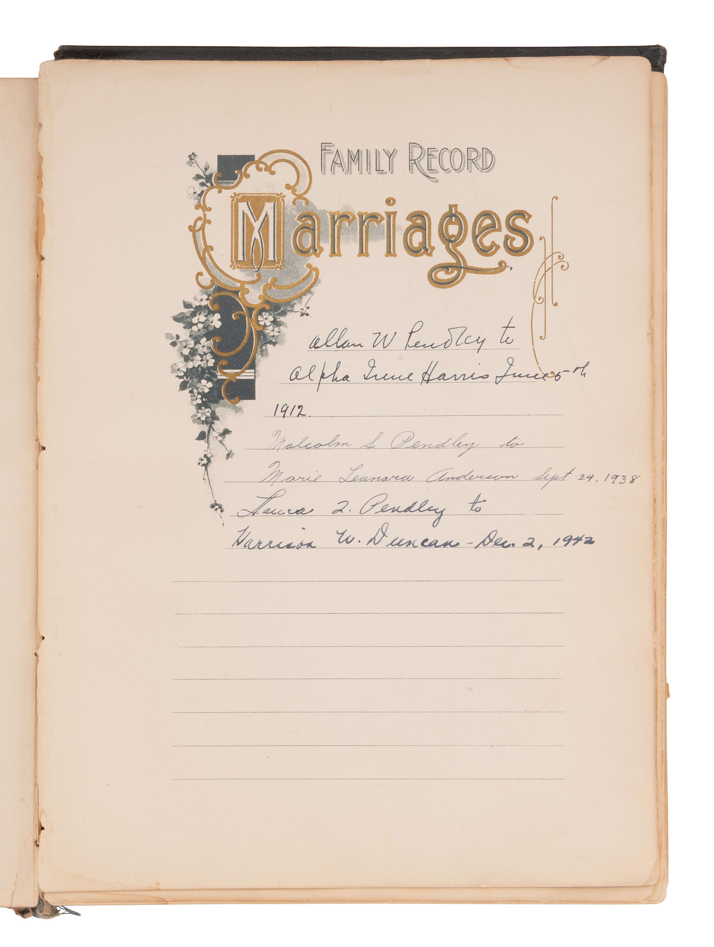 [NATIVE AMERICAN] -- [AFRICAN AMERICANA]. Documents sent to Mary Harris from the Commission of the Five Civilized Tribes regarding her application for enrollment with her family as Cherokee Freedmen. 1903.