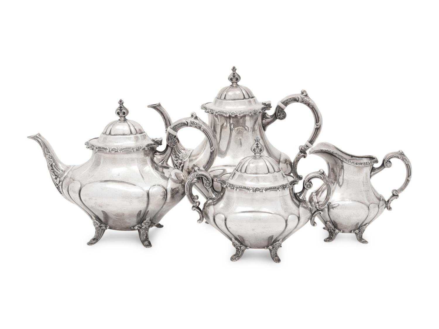 An American Four-Piece Tea and Coffee Service