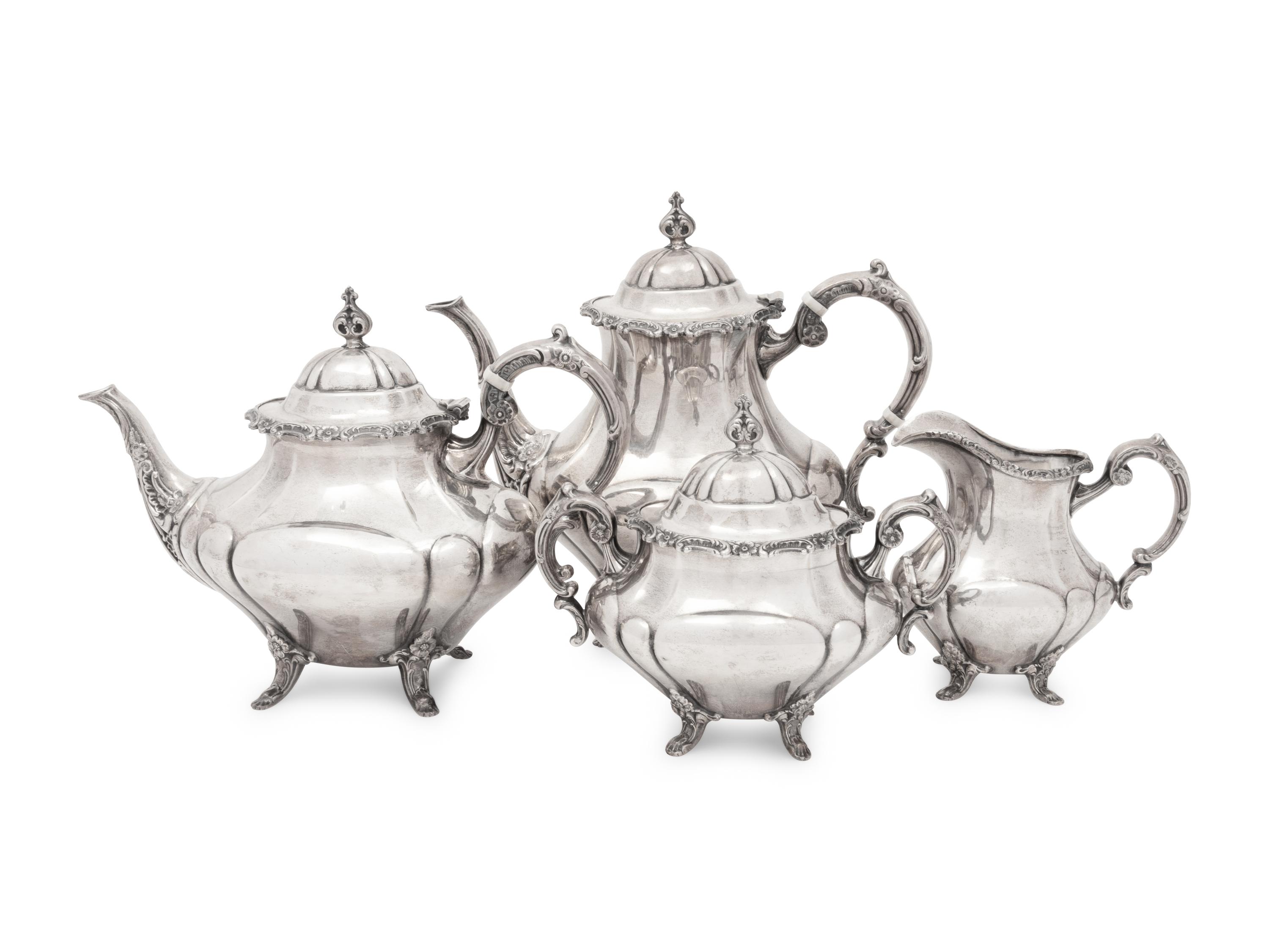 An American Four-Piece Tea and Coffee Service