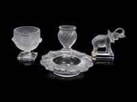 Four Lalique Table Articles
