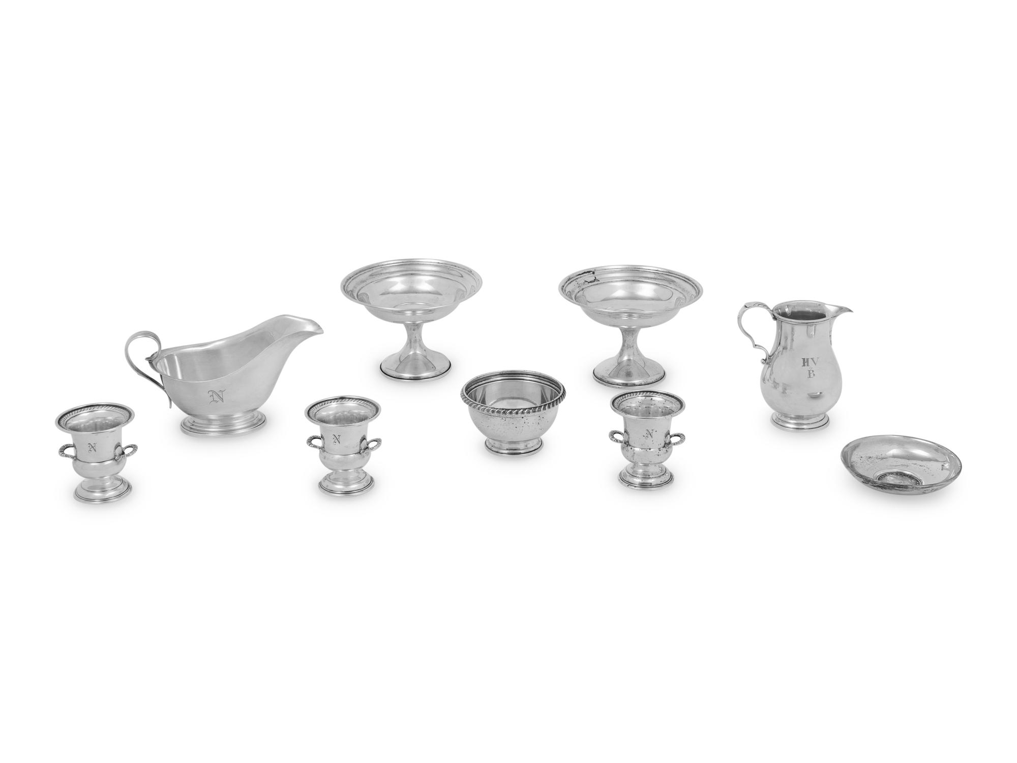 An Assembled Group of American Silver Table Articles