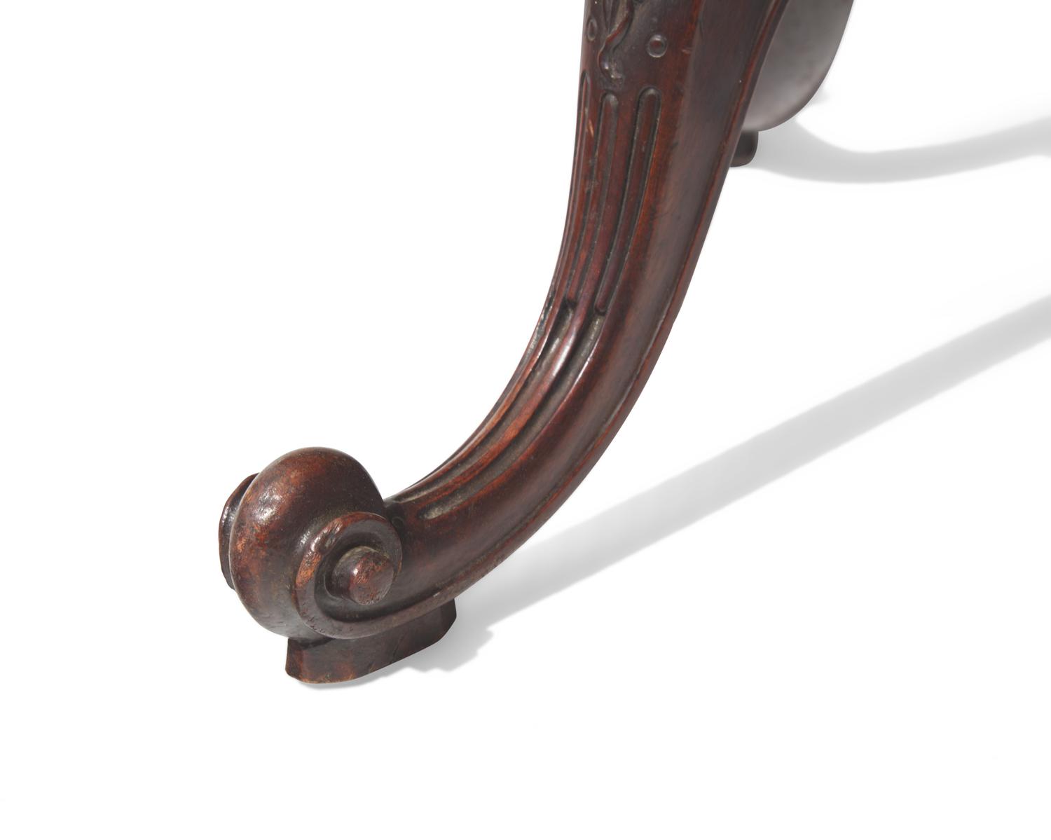 A fine George III carved mahogany candlestand, circa 1760