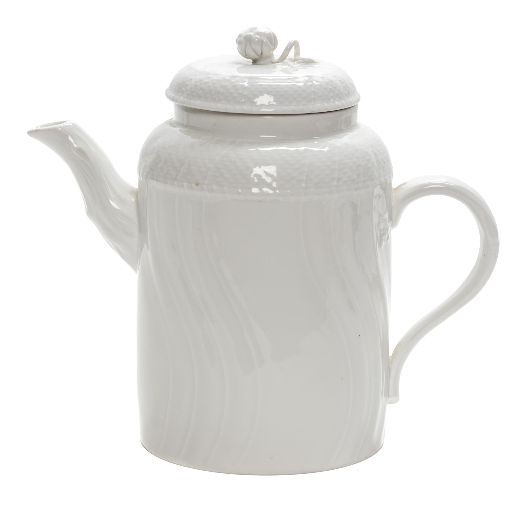 A Berlin (K.P.M.) Porcelain Coffee Pot Height 7 1/2 inches. — 18TH CENTURY