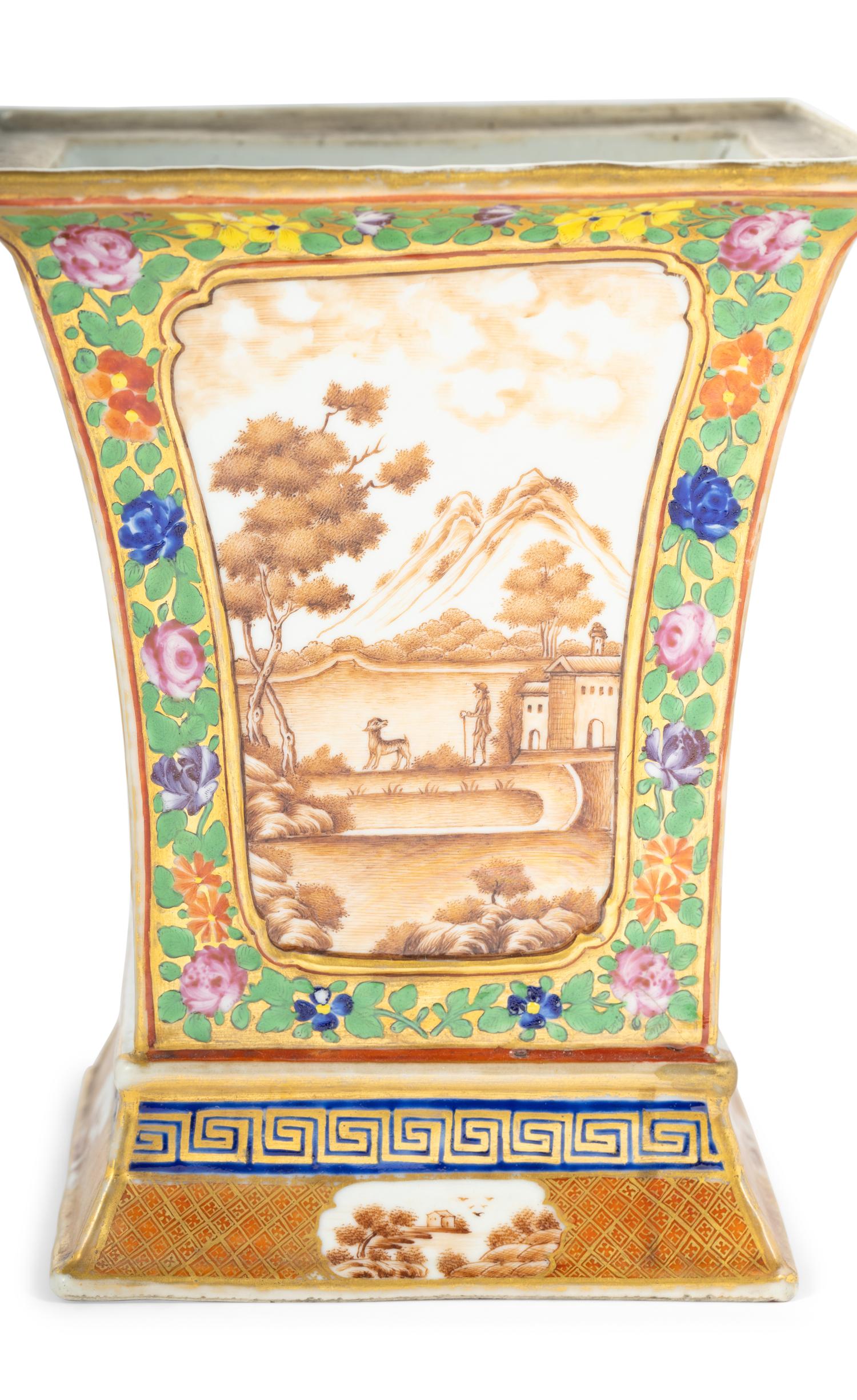 A Chinese Export Porcelain Bough Pot