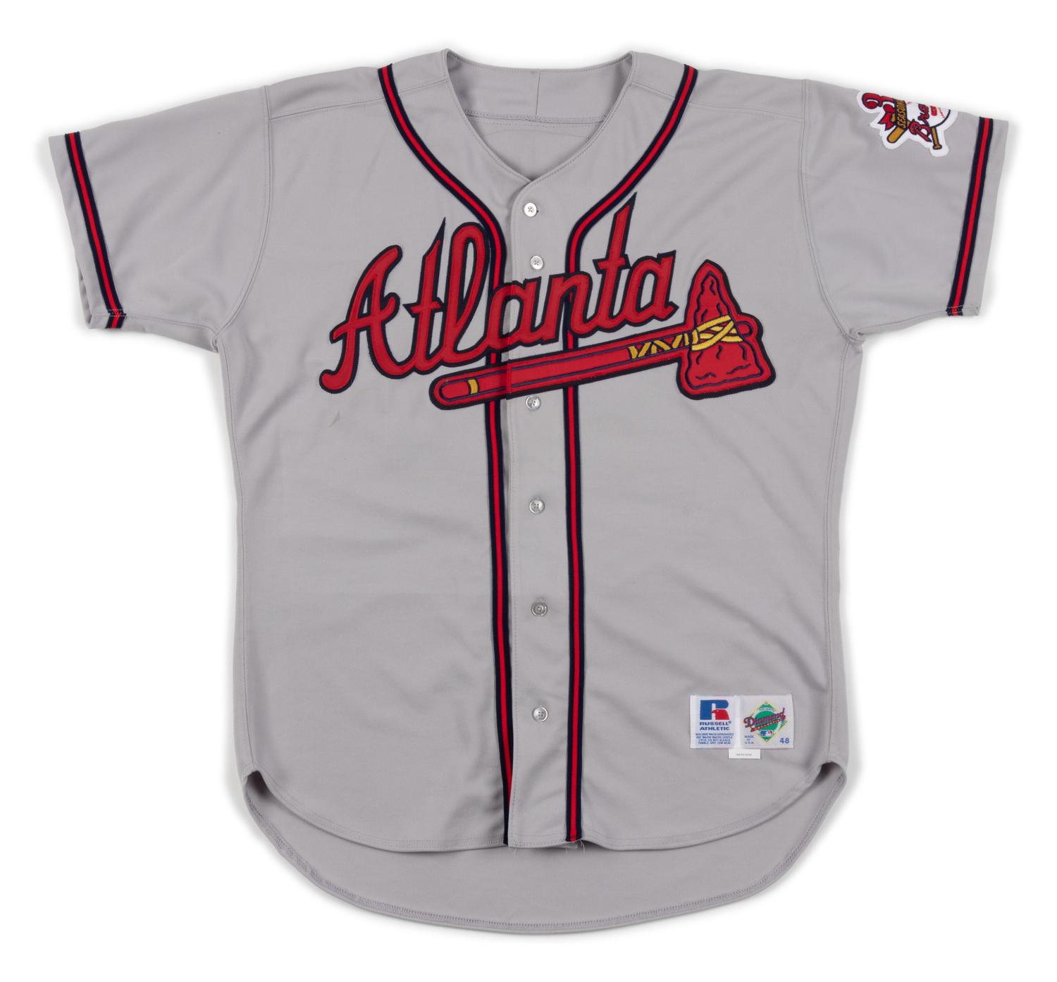 A 1995 John Smoltz Atlanta Braves Game Issued Signed Jersey,