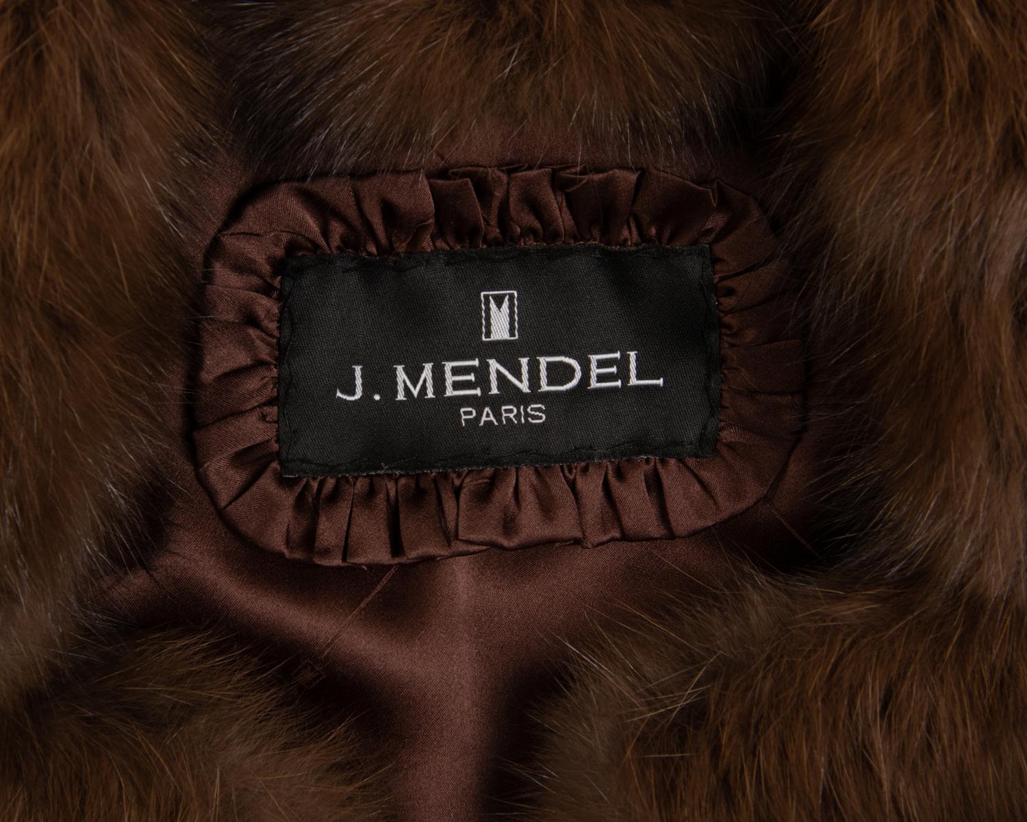 J. Mendel Natural Barguzine Sable Short Sleeve Jacket