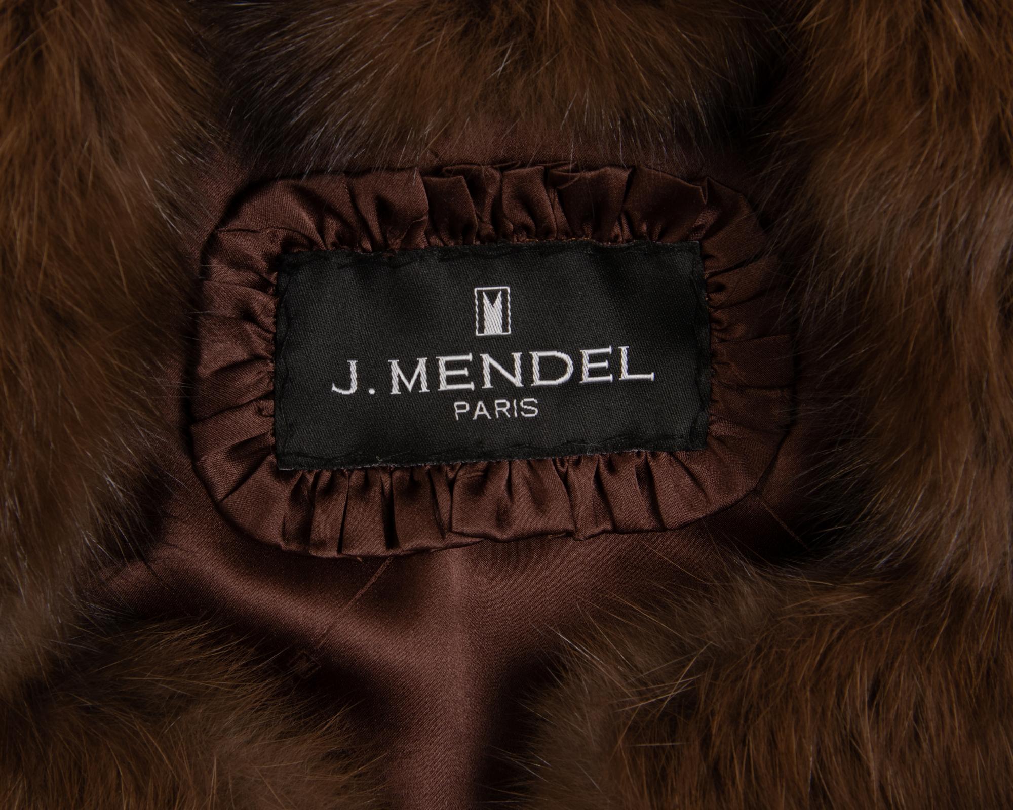J. Mendel Natural Barguzine Sable Short Sleeve Jacket