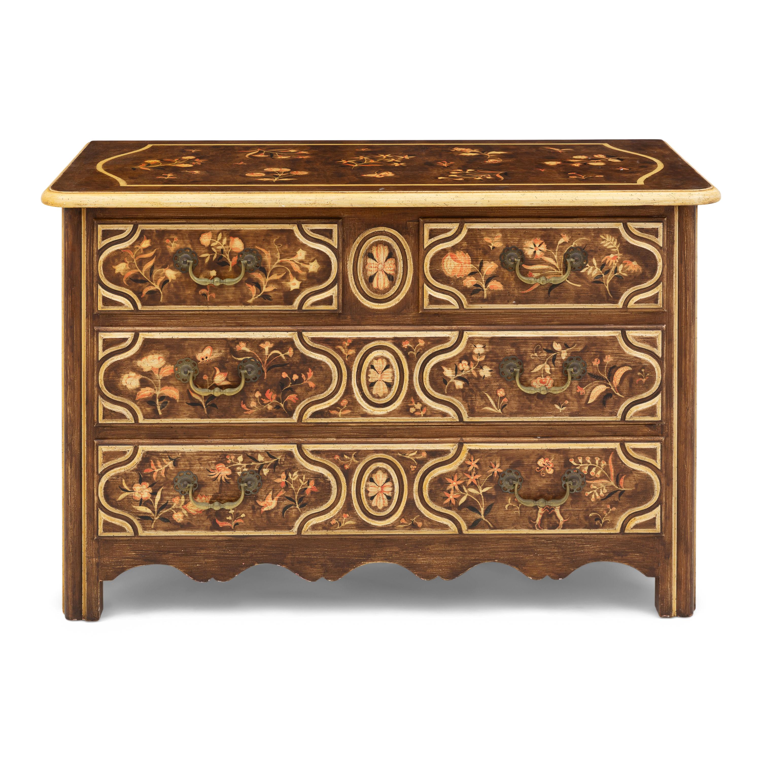 A Louis XV Style Painted Commode