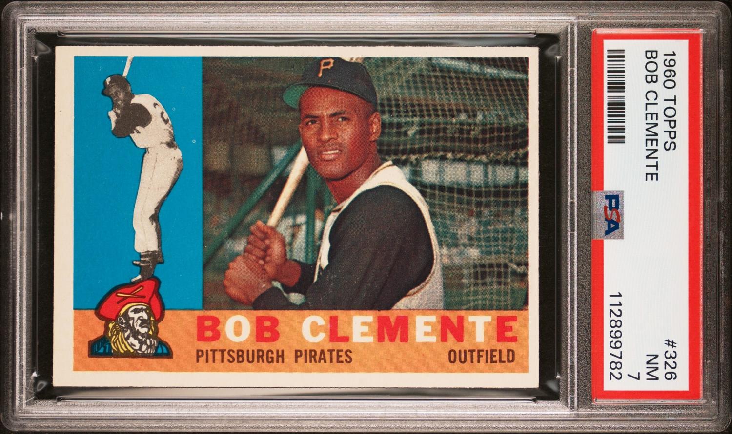 A 1960 Topps Roberto Clemente Baseball Card No. 326 (PSA 7 NM)