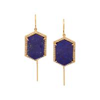 LAPIS LAZULI AND DIAMOND EARRINGS