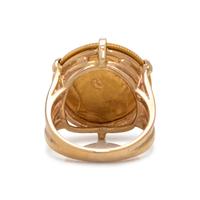 YELLOW GOLD AND COIN RING