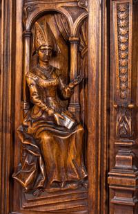 A French Renaissance Revival Carved Walnut Cabinet