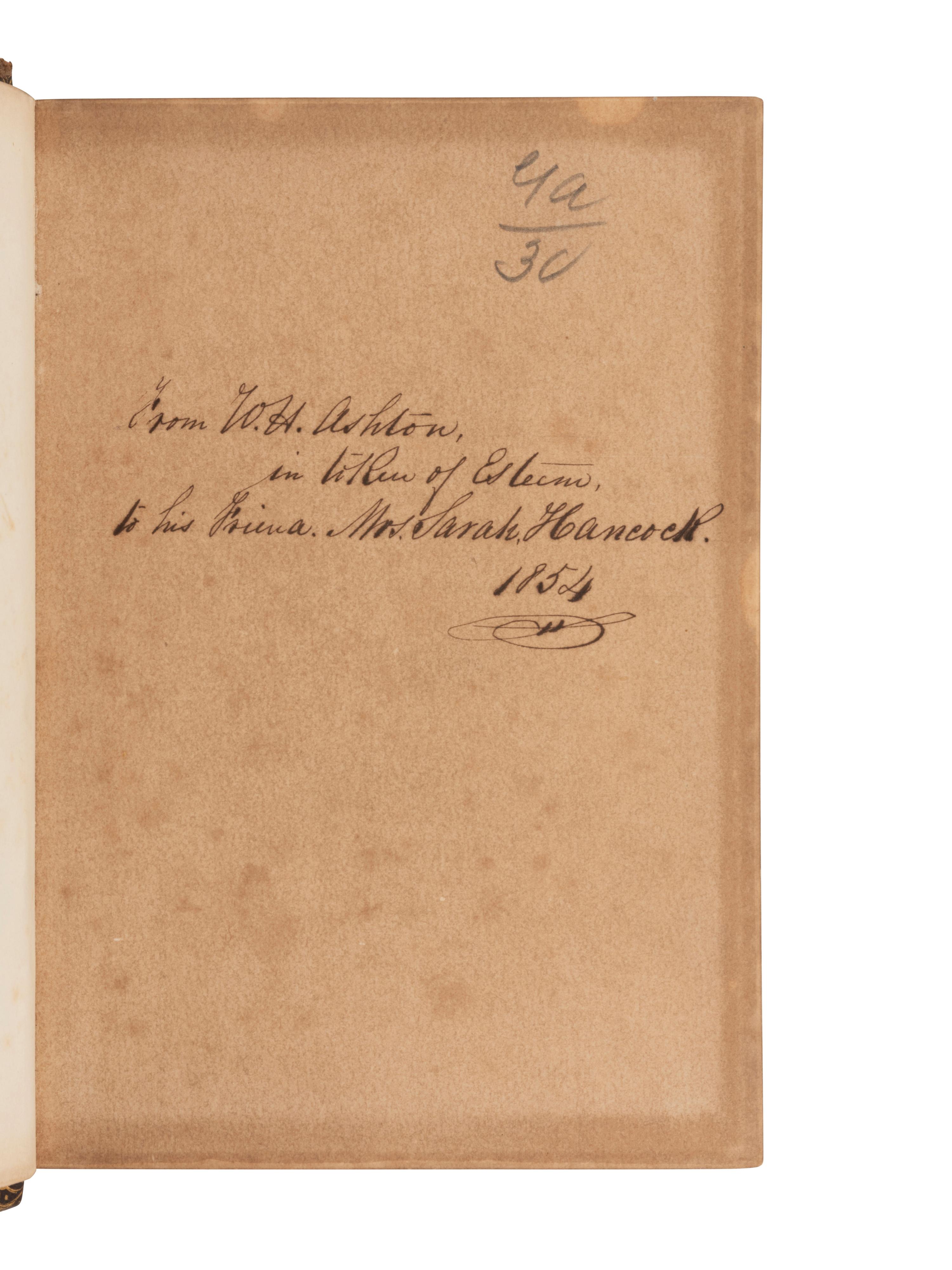 [EARLY PHOTOGRAPHY - BOOKS]. Homes of American Statesmen . New York: G.P. Putnam & Co., 1853. Plus.