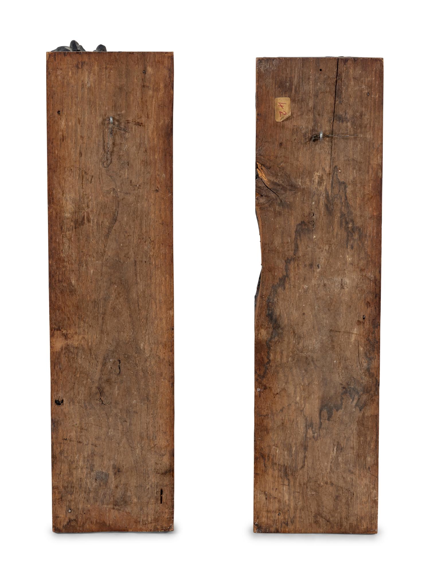 A Pair of English Carved Oak Panels