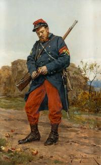 Soldier (Peeling an Apple) , 1886