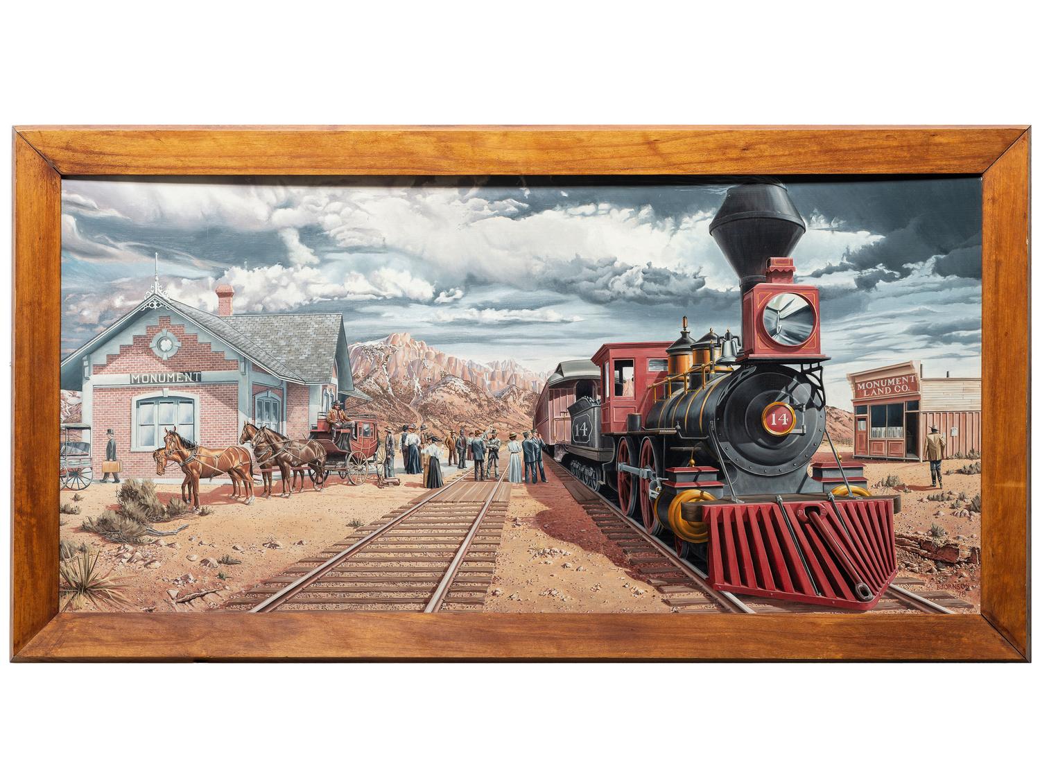 untitled, Panoramic of Train Station in Monument, Colorado