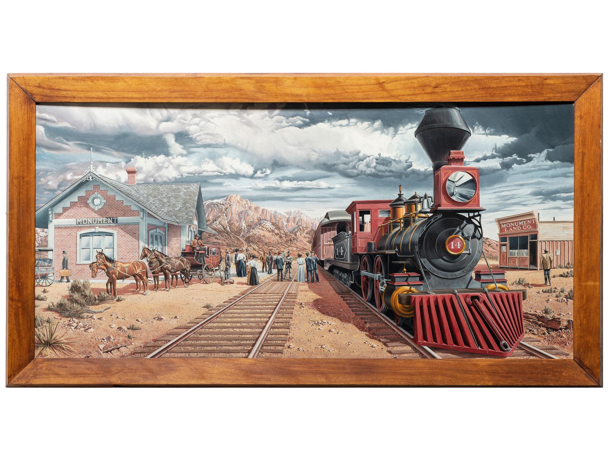 untitled, Panoramic of Train Station in Monument, Colorado