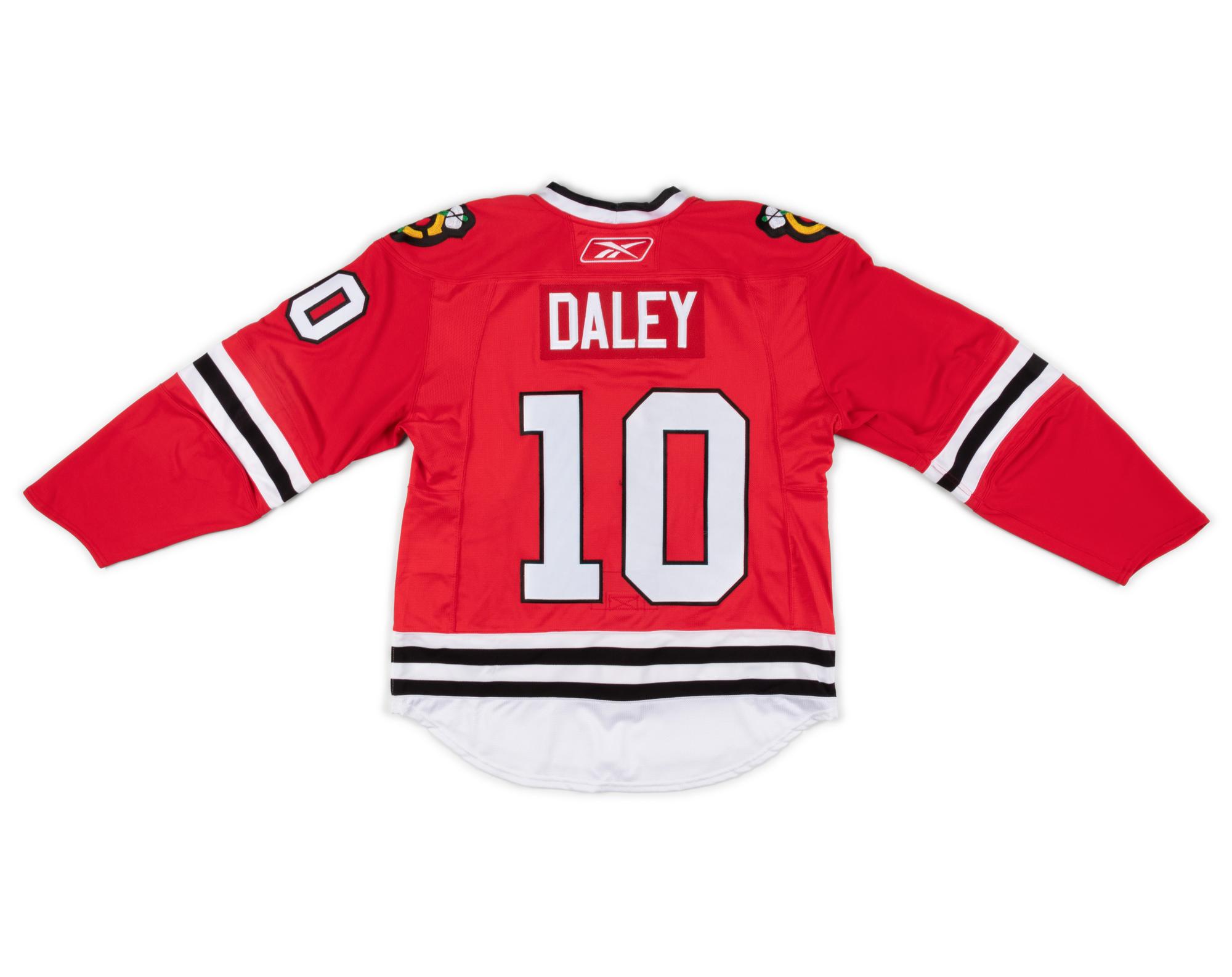 A 2010 Chicago Blackhawks Ceremonial Jersey Presented to Chicago Mayor Richard M. Daley.