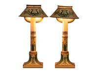 A Pair of Tole Fluid Lamps