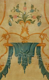 A Pair of Venetian Style Painted Headboards