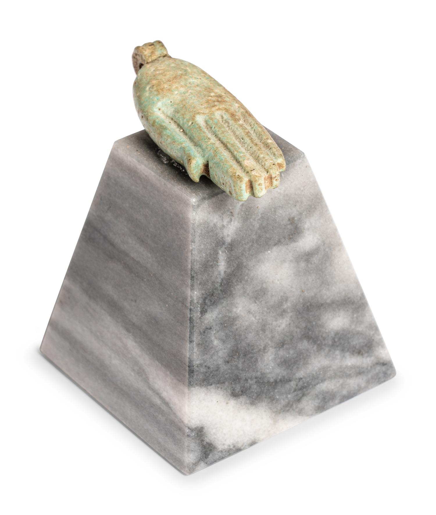 An Egyptian Faience Hand