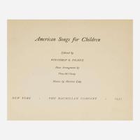 [Children's & Illustrated] [Cady, Harrison] Palmer, Winthrop B. (editor) American Songs for Children