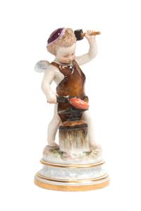 A Meissen Porcelain Figure Height 7 1/4 inches.