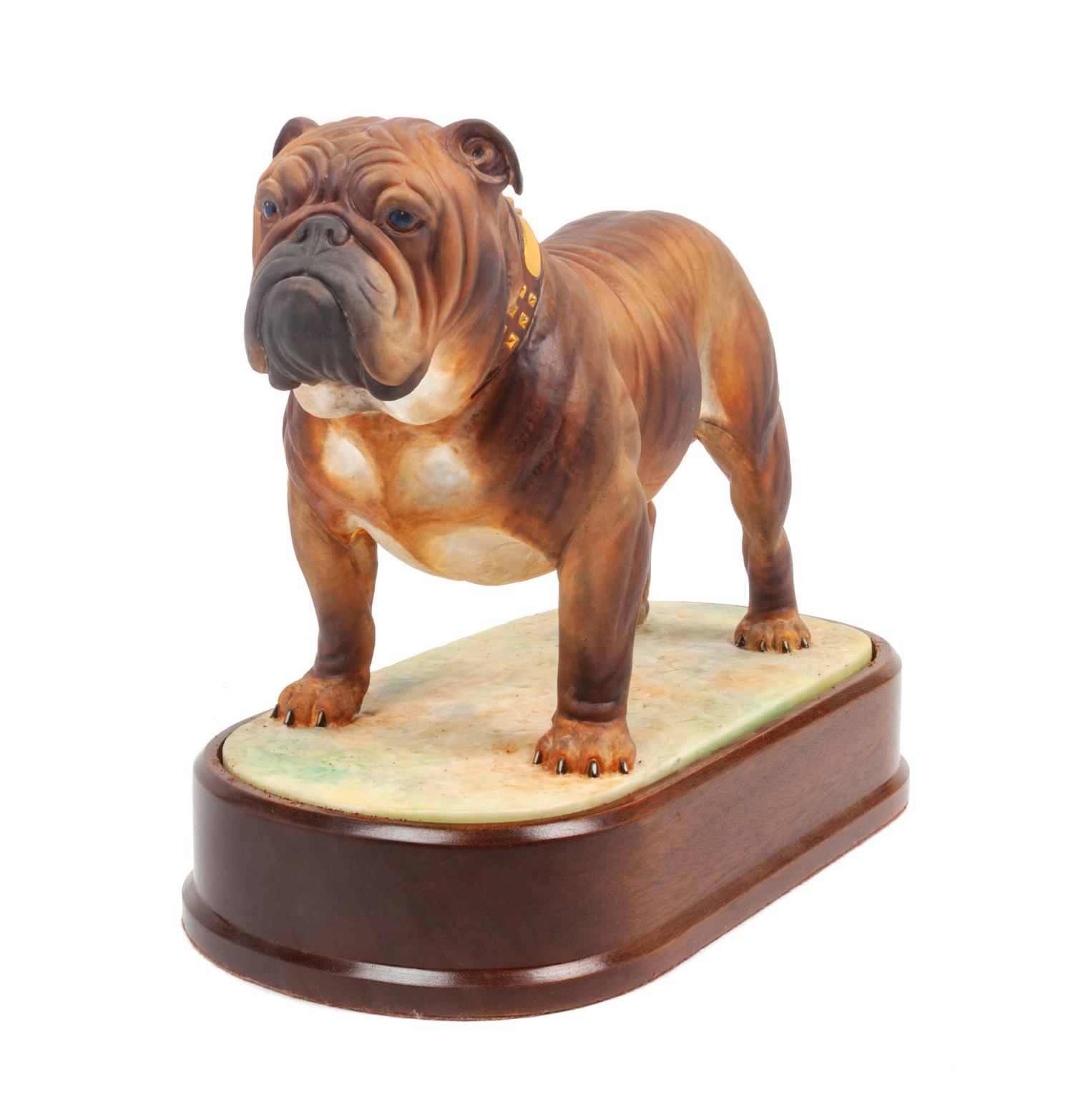 A Royal Worcester Bulldog Width 10 1/2 inches. — Doris Lindner