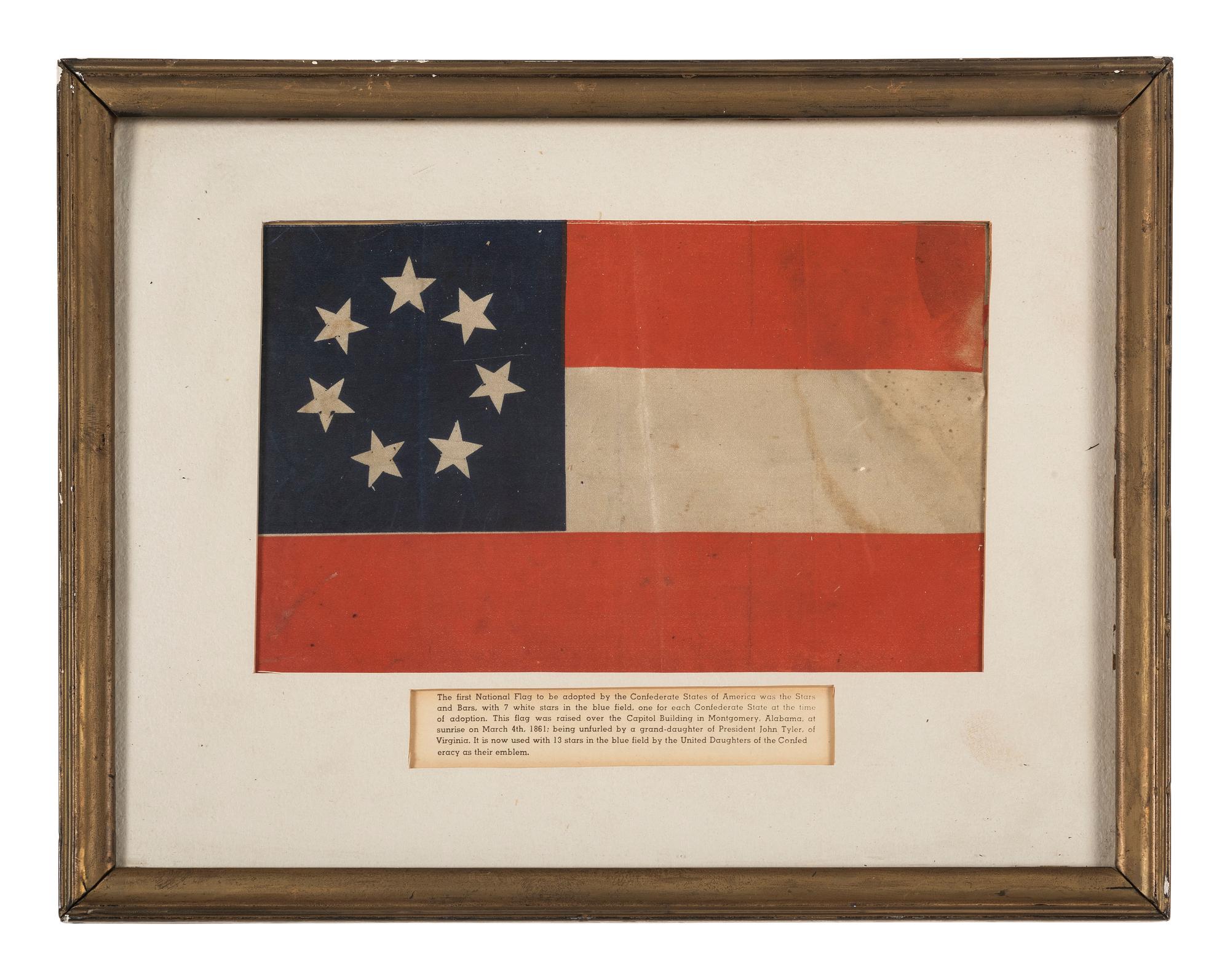 [CIVIL WAR]. Confederate First National flag. Ca 1880s-early 1900s.